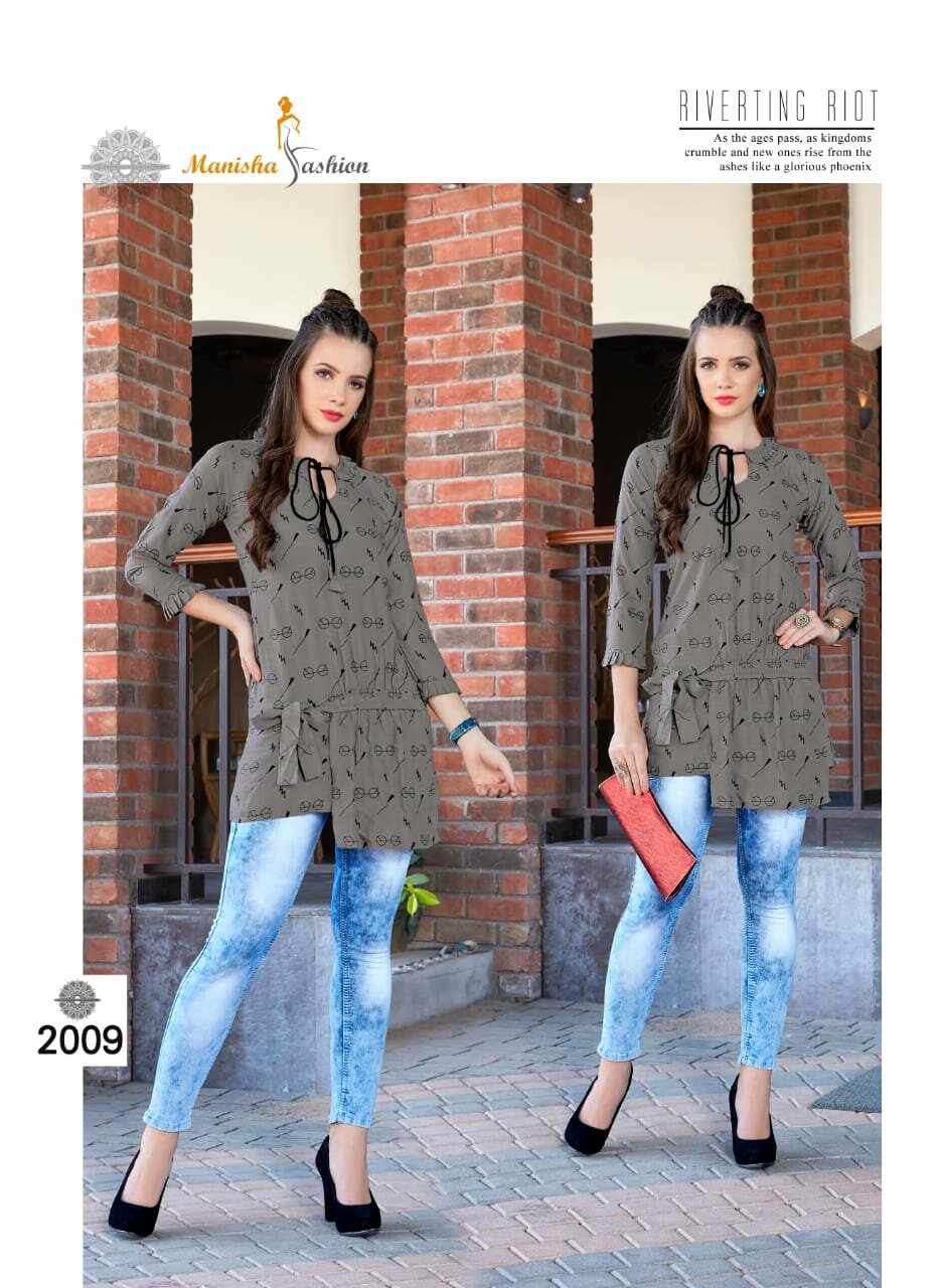 Manchali Vol-02 Manisha Fashion Heavy Slub Rayon Top Manchali Vol-02 Manisha Fashion Heavy Slub Rayon Top
